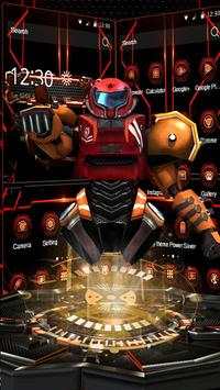 3D Iron Tech Robot Launcher Theme screenshot 3