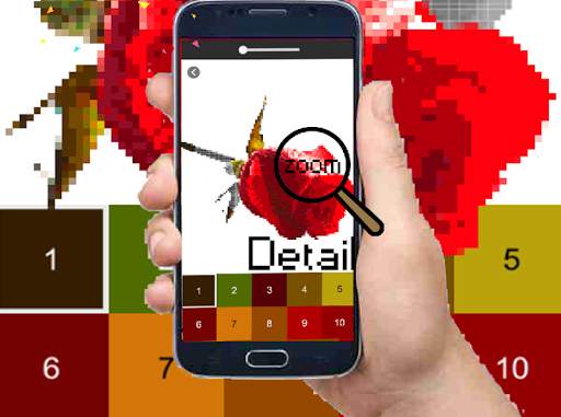Rose Flower Pixel Art-Color By Number New 2021 3 تصوير الشاشة