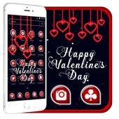 Valentine Day Red and Black Heart Theme 💞 1.1.0