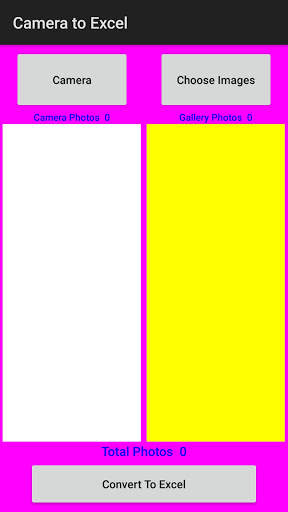 Camera to Excel Converter screenshot 1