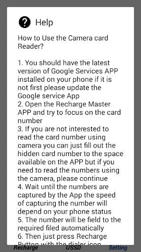 Recharge Master - Scan card & Top Up using Camera screenshot 5