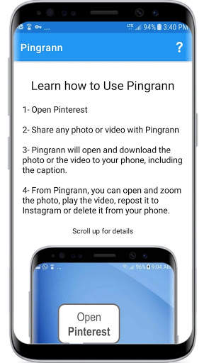 Pingrann - Downloader & Repost for Pinterest screenshot 1
