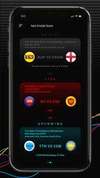 Fast Cricket Score screenshot 2