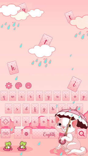 Rosa Kitty Keyboard Theme स्क्रीनशॉट 1