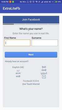 Extra Lite Fb screenshot 2