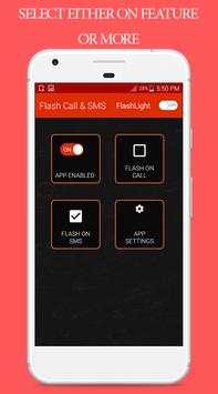Flash on call and SMS & Flashlight screenshot 2