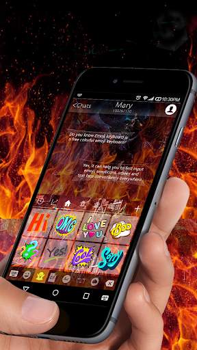 Forest Fire Emoji Keyboard Wallpaper screenshot 3