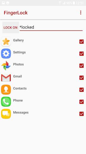 App FingerLock screenshot 2