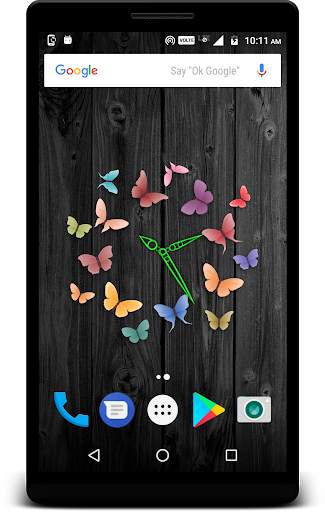 Butterfly Clock Live Wallpaper screenshot 4