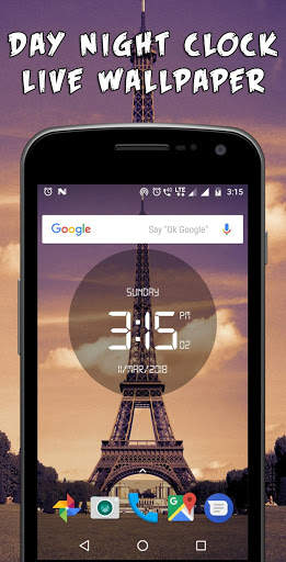 Day night automatic change clock wallpaper screenshot 4