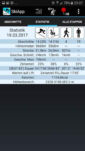 SkiApp LITE - DER Ski Computer screenshot 3