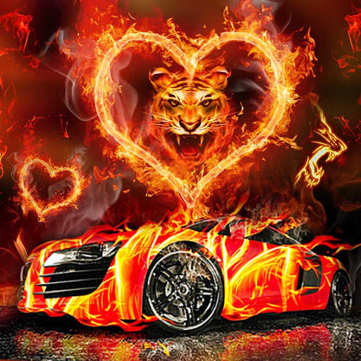 Flaming Car Sports Wallpaper Animasi Tema Peluncur screenshot 2
