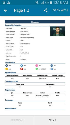 Resume - CV Editor screenshot 3
