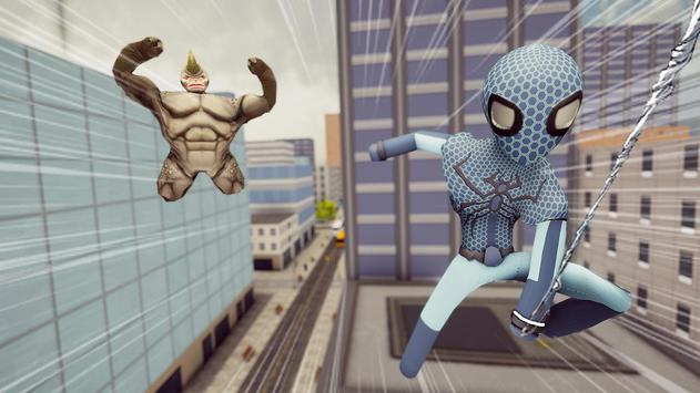 Stickman Spinne Seil Held Gangster Laster Stadt 3d screenshot 6