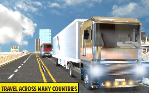 Silver Euro Truck Transporter Driving Sim 2019 screenshot 4