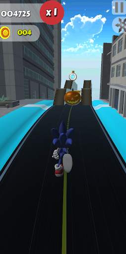 Blue Hedgehog Dash Runner скриншот 2