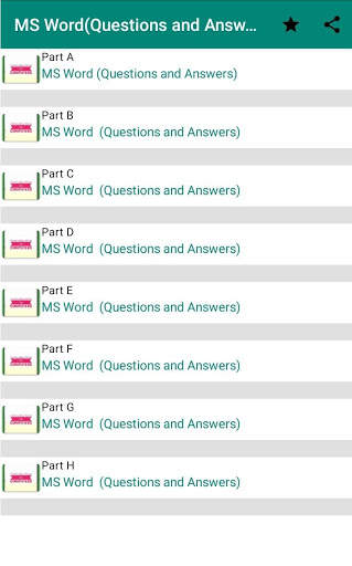 MS Word (Questions and Answers) screenshot 1