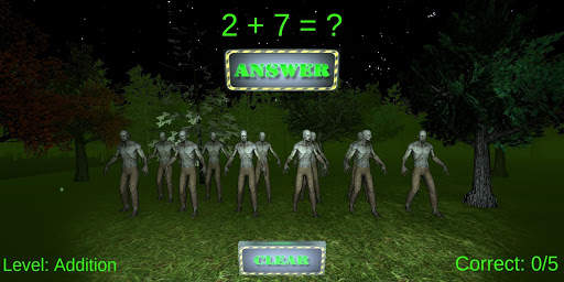 Zombie Math screenshot 1