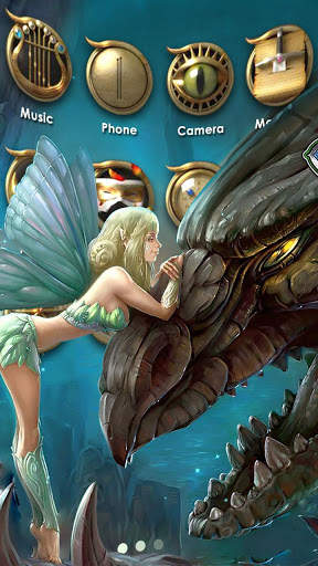 Dragon, Girl Themes, Live Wallpaper screenshot 1