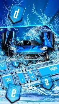 Clavier de voiture de sport bleu screenshot 1