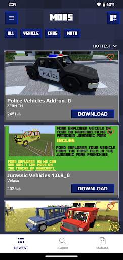 Vehicle Car Mods for Minecraft screenshot 5