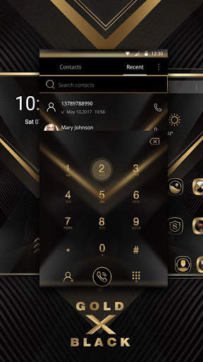 Gold X black launcher screenshot 6