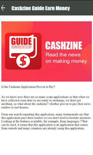 Cashzine Guide Earn Money स्क्रीनशॉट 2