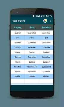 English Irregular Regular Verb screenshot 5