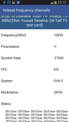 Frequency Channels for Nilesat screenshot 5