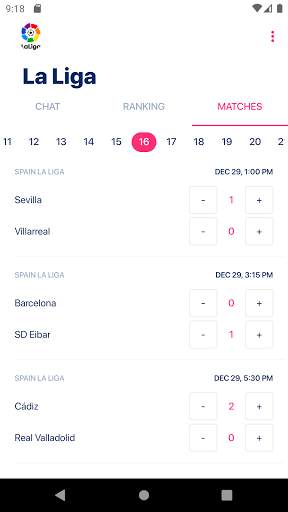 GameOn: predict soccer results screenshot 2