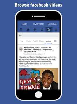 Vidown Downloader for facebook screenshot 1