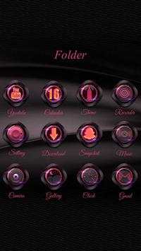 Rouge Noir Go Launcher Theme 3 تصوير الشاشة