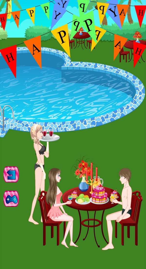Pool Party love stroy games - Couple Kissing screenshot 1