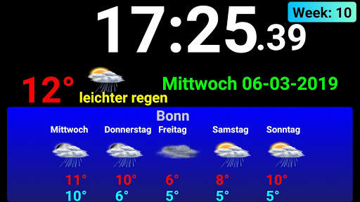 Digital clock weather station screenshot 4