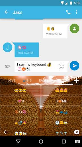 Cheetah Zipper Emoji Keyboard screenshot 4