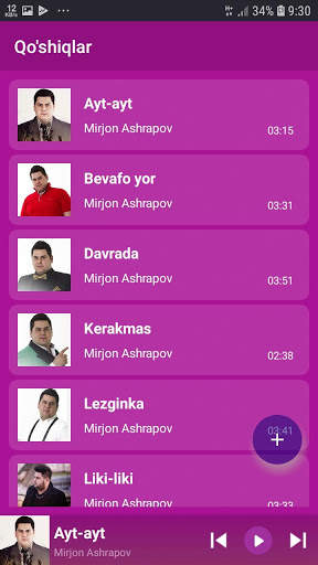 Mirjon Ashrapov qo'shiqlari screenshot 1