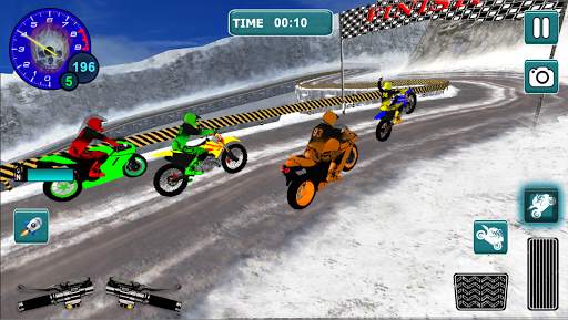 Snow Bike Motocross Racing - Mountain Driving screenshot 8