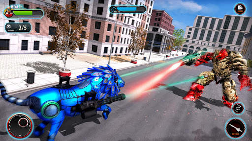 Real Lion Transform Robot Hero: Robot Games screenshot 5