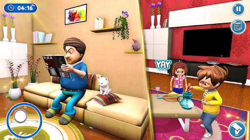 Dad At Home: Naughty Siblings Prank Games screenshot 2