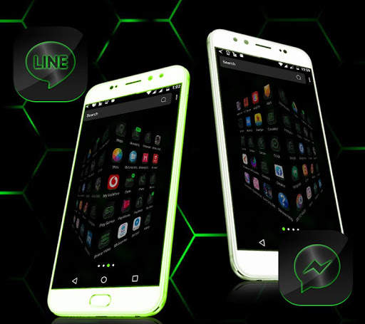 Cool Neon Green Launcher Theme screenshot 5