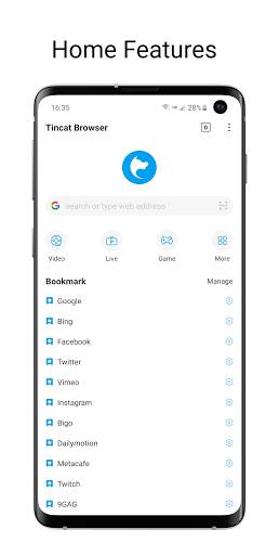 Tincat Browser - M3U8 Video Download And Cast TV 1 تصوير الشاشة