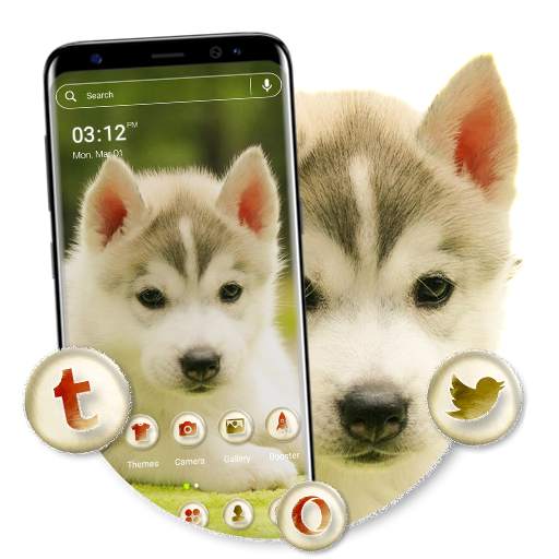 Husky Puppy Launcher Theme 1.3