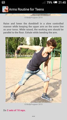 Arms Routine for Teens screenshot 2