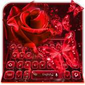 Red Rose Butterfly Keyboard 10001003