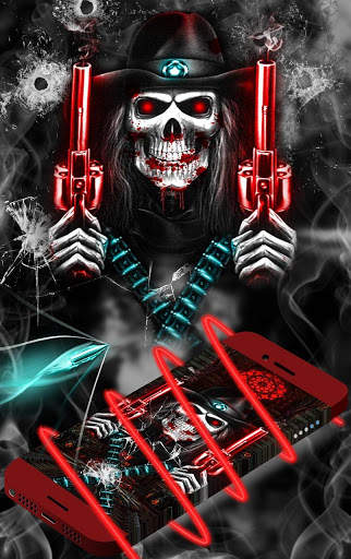 Skull Cowboy Launcher Theme Live HD Wallpapers screenshot 1