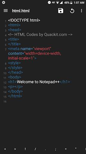 Notepad Plus - HTML JavaScript screenshot 4