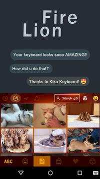 Fire Lion Emoji Kika Keyboard screenshot 3