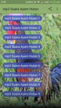 mp3 Suara Ayam Hutan screenshot 2