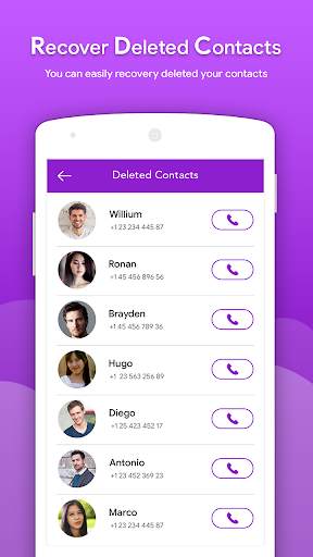 Deleted Contact Restore Backup 3 تصوير الشاشة