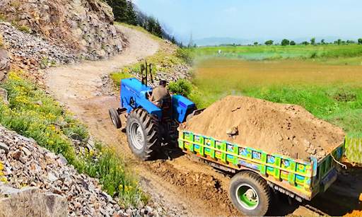 Tractor Trolley Free Cargo Game-Driving Simulator screenshot 4